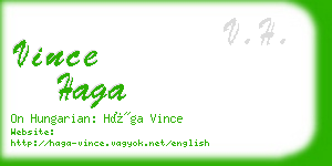 vince haga business card